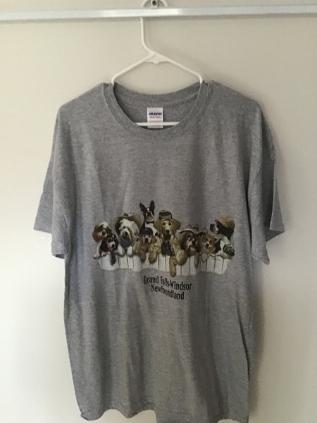 T-Shirt Adult "Grand Falls Windsor" with Dogs