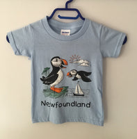 T-Shirt Youth Puffin with Sailboat